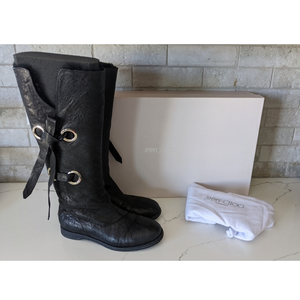 JIMMY CHOO almost like new Yeva biker boots